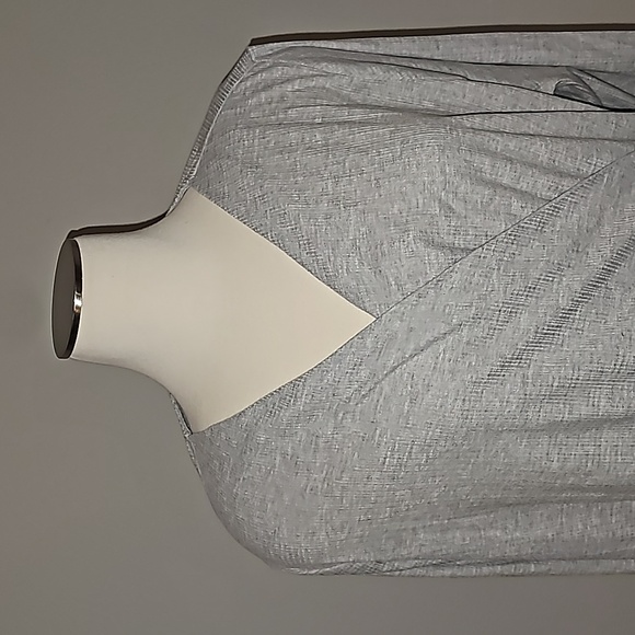 Lane Bryant Ribbed Heather Gray Faux Wrap Knit Top Size 18/20 New Without Tags - Picture 8 of 15